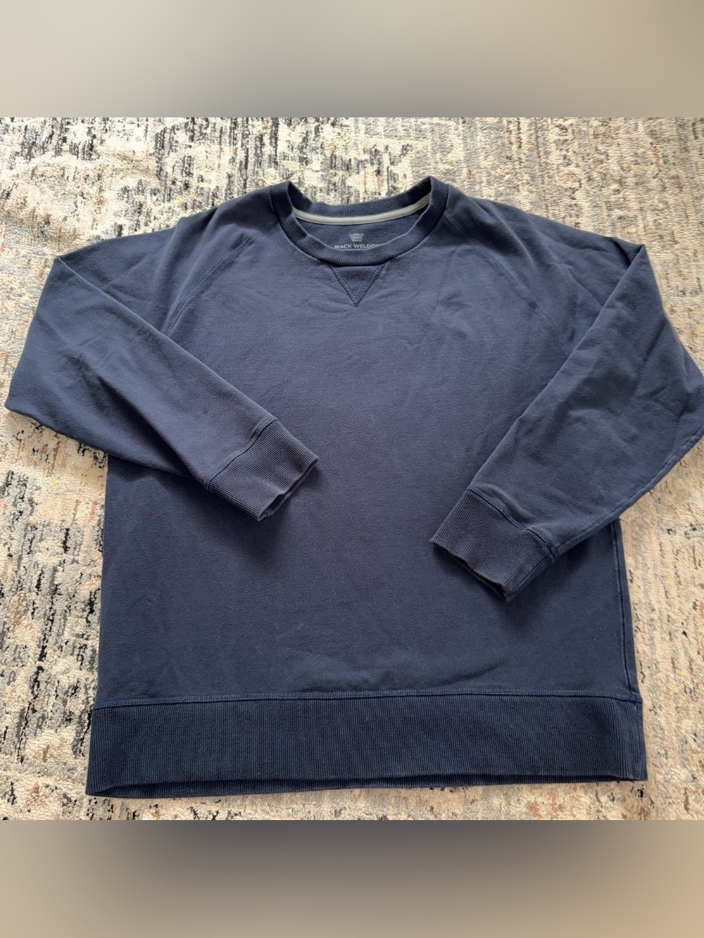 Mack Weldon Navy Men's Crewneck Pullover